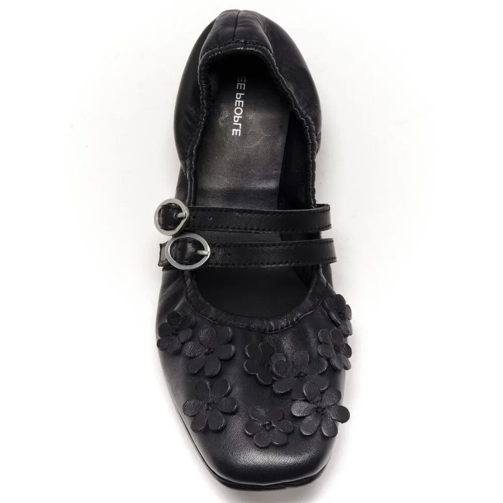Free People Black Floral Flats - Picture 9 of 12